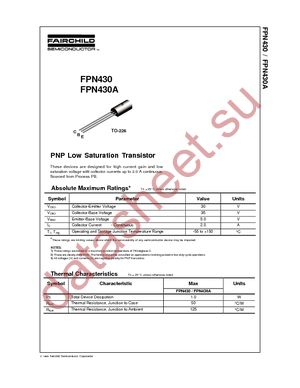 FPN430A datasheet  